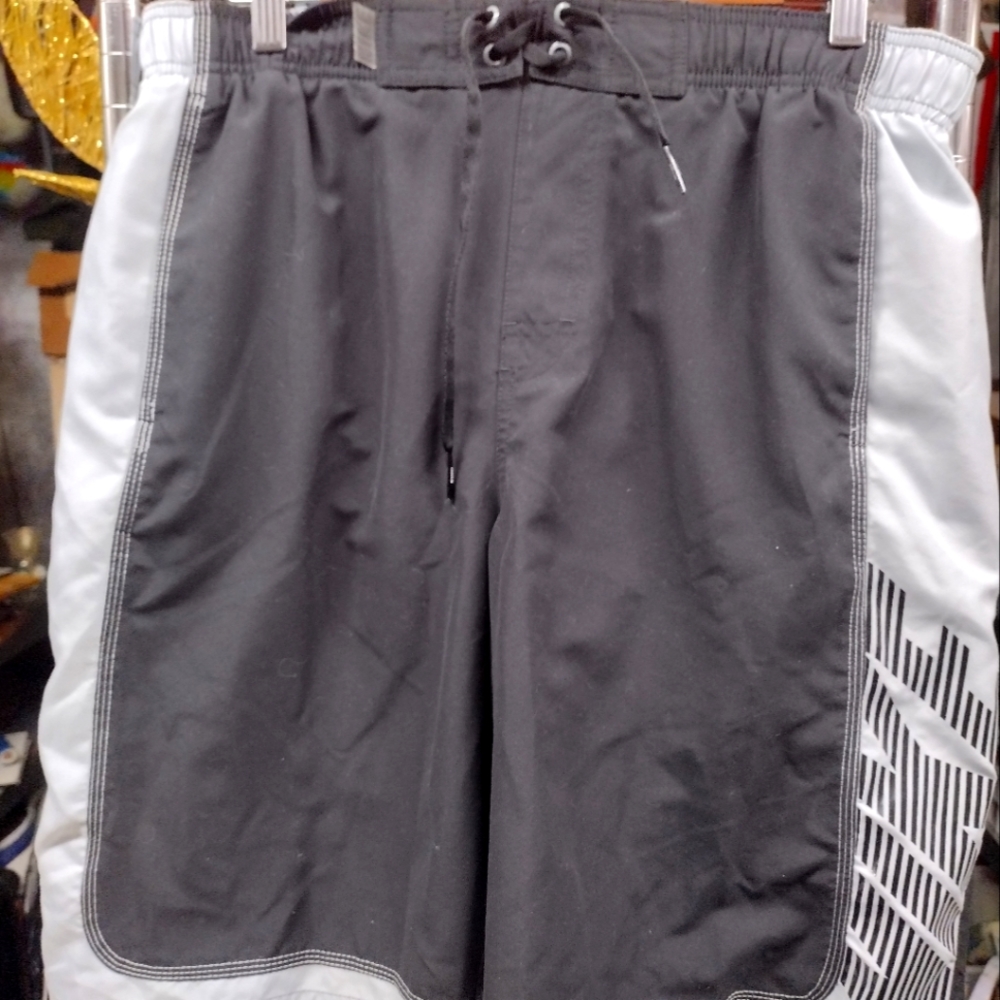 Nike large size black and gray swim shorts